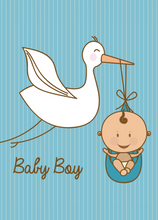 Load image into Gallery viewer, New Baby Boy Recordable Audio Voice Greeting Card 
