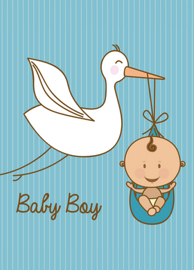 New Baby Boy Recordable Audio Voice Greeting Card 