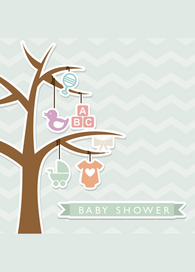 Baby Shower Recordable Audio Voice Greeting Card 