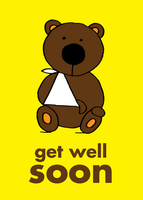 Get Well Soon Recordable Audio Voice Greeting Card