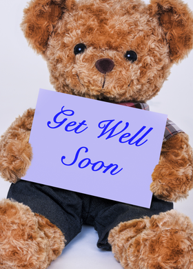 Get Well Soon Recordable Audio Voice Greeting Card