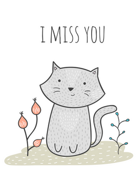 Miss You Recordable Voice Greeting Card