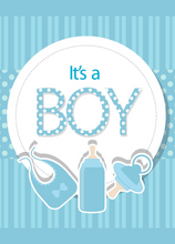 Load image into Gallery viewer, New Baby Boy Recordable Audio Voice Greeting Card
