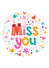 Load image into Gallery viewer, Miss You Recordable Audio Voice Greeting Card
