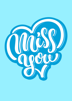 Miss You Recordable Audio Voice Greeting Card