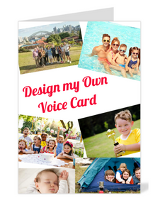 Design My Own Custom Customised Customize Customized Customizable Customisable Recordable Audio Voice Greeting Card
