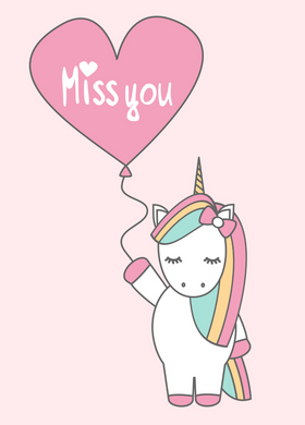 Miss You Recordable Audio Voice Greeting Card 
