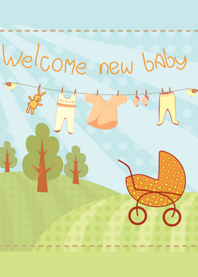New Baby Recordable Audio Voice Greeting Card